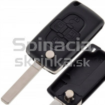 Obal kľúča, holokľúč pre Citroen C8, 4 tlačítkový 