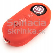 Silikonový obal, púzdro kľúča, červený pre Fiat Panda