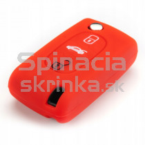 Silikonový obal, púzdro kľúča, červený pre Peugeot 207
