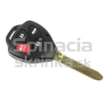 Obal kľúča, holokľúč pre Toyota Aygo, štvortlačítkový