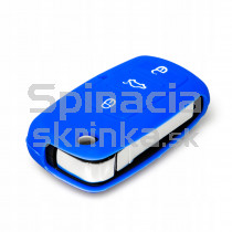 Silikonový obal, púzdro kľúča, modrý Škoda Fabia 1J0959753AH