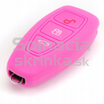 Silikonový obal, púzdro kľúča, ružový Ford C-Max 10-15