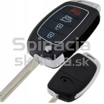 Obal kľúča, holokľúč pre Hyundai I10, I20, IX20, I40, štvortlačítkový