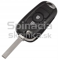 Obal kľúča, holokľúč pre Opel Astra K, dvojtlačítkový s elektronikou