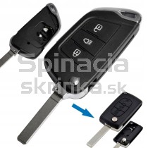 Obal kľúča, holokľúč Citroen C4, C5, C6 trojtlačítkový