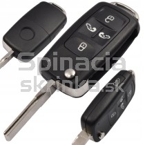 Obal kľúča, holokľúč pre VW T5, T6, Multivan 5-tlačítkový, čierny