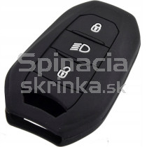 Silikonový obal, púzdro kľúča, čierny pre Citroen C3, Spacetourer, C4, DS5