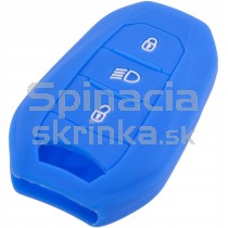 Silikonový obal, púzdro kľúča, modrý pre Peugeot 508, 3008, 5008