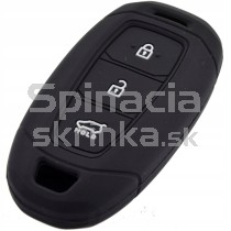 Silikonový obal, púzdro kľúča, čierny pre Hyundai Kona, Santa Fe