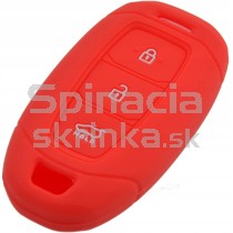 Silikonový obal, púzdro kľúča, červený pre Hyundai Kona, Santa Fe