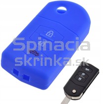Silikonový obal, púzdro kľúča, modrý pre Mazda 2, 3, 5, 6, RX-8, CX-7