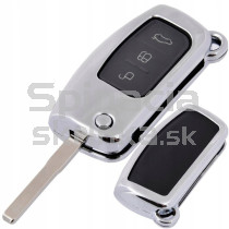 Obal kľúča, holokľúč pre Ford Focus, Galaxy, Fiesta, S-MAX, C-MAX, B-MAX  trojtlačítkový 05-12