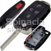 Obal kľúča, holokľúč pre VW T5, T6, Multivan, 5-tlačítkový