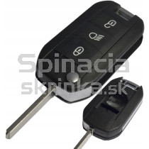 Obal kľúča, holokľúč pre Peugeot, 3-tlačidla