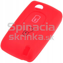 Silikonový obal, púzdro kľúča, červený pre Citroen