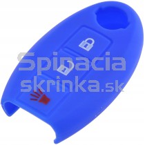 Silikonový obal, púzdro kľúča pre Nissan Note Juke Micra Cube X-Trail Murano Qashqai modrý
