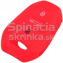 Silikonový obal, puzdro kľúča pre Peugeot 308 508 3008 5008 červený