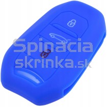 Silikonový obal, puzdro kľúča pre Peugeot 308 508 3008 5008 modrý