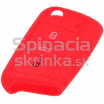 Silikonový obal, puzdro kľúča pre Škoda Superb Rapid Fabia Octavia červený