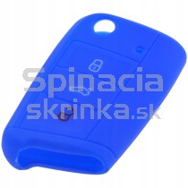 Silikonový obal, puzdro kľúča pre Škoda Superb Rapid Fabia Octavia modrý
