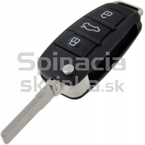 Obal kľúča, holokľúč pre Audi A4, 3-tlačítkový, čierny s elektronikou