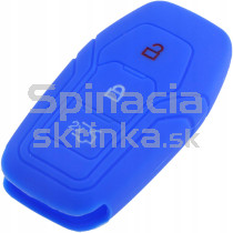 Silikonový obal, puzdro kľúča pre Ford B-Max C-Max S-Max Fiesta Focus Kuga Galaxy Mondeo Edge Mustang Fusion F-150 modrý