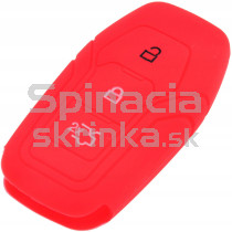 Silikonový obal, puzdro kľúča pre Ford B-Max C-Max S-Max Fiesta Focus Kuga Galaxy Mondeo Edge Mustang Fusion F-150 červený