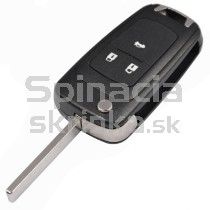 Obal kľúča, holokľúč pre Chevrolet Cruze Orlando Trax 3-tlačítkový, s elektronikou