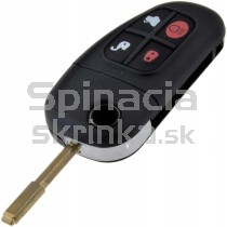 Obal kľúča, holokľúč pre Jaguar S-Type X-Type XJ štvortlačítkový s elektronikou 99-09