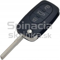 Obal kľúča, holokľúč pre Audi A6 RS6 TT 3-tlačítkový, čierny s elektronikou 02-06
