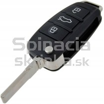Obal kľúča, holokľúč pre Audi A3 S3 3-tlačítkový, čierny s elektronikou 12-17