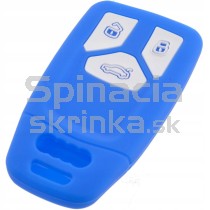 Silikonový obal, púzdro kľúča, modrý pre Audi 