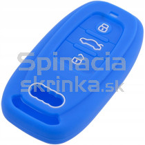 Silikonový obal, púzdro kľúča, pre Audi modrý