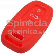 Silikonový obal, púzdro kľúča, pre Audi červený