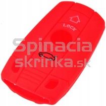 Silikonový obal, púzdro kľúča, červený pre BMW