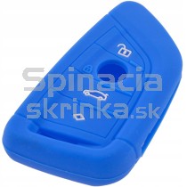Silikonový obal, púzdro kľúča, modrý pre BMW rad 5, rad 7, 4-tlačidla