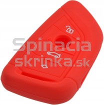 Silikonový obal, púzdro kľúča, červený pre BMW rad 5, rad 7, 4-tlačidla