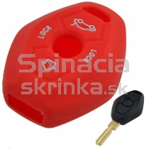 Silikonový obal, púzdro kľúča, BMW rad 3, 5, 7, X3, X5 červený