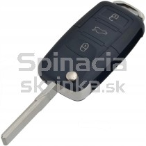 Obal kľúča, holokľúč pre VW, 3-tlačítkový, s elektronikou