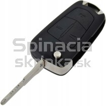 Obal kľúča, holokľúč pre Chevrolet Captiva, trojtlačítkový s elektronikou 10-12