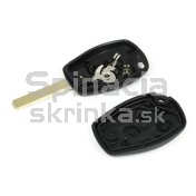 Obal kľúča, holokľúč pre Renault Modus, trojtlačítkový a