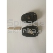 Obal kľúča, holokľúč pre Renault Modus, dvojtlačítkový, čierny a