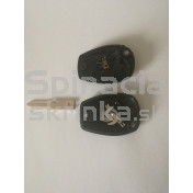 Obal kľúča, holokľúč pre Renault Twingo, dvojtlačítkový, čierny a