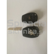 Obal kľúča, holokľúč pre Dacia Logan, dvojtlačítkový, čierny a