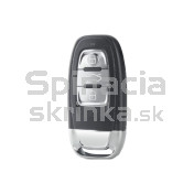Obal kľúča, holokľúč, trojtlačítkový  pre Audi A5 8T3, chróm a