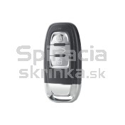 Obal kľúča, holokľúč, trojtlačítkový  pre Audi A7, chróm a