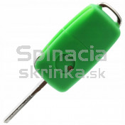 Obal kľúča, holokľúč pre Škoda Roomster, trojtlačítkový, zelený a