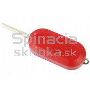 Obal kľúča, holokľúč pre Fiat Croma, trojtlačítkový, červený a