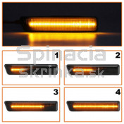 Smerovka bočná LED pravá+ľavá dymová dynamická BMW rad 3 E36 FL 96-99 a