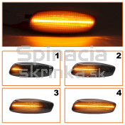 Smerovka bočná LED pravá+ľavá dymová dynamická Peugeot 207, 6325G5 a